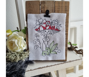 Stickdatei - Pilz Fäulein 10